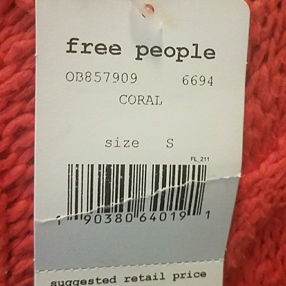 Free People orange knitted crop sweater - Picture 6 of 6